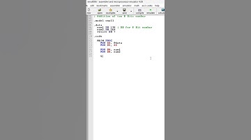 Addition of two 8 Bit numbers | 8086 Assembly language programming #shorts