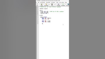 Addition of two 8 Bit numbers | 8086 Assembly language programming #shorts