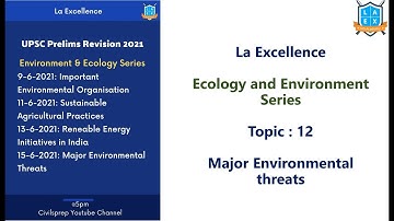 Major Environmental Threats || Ecology and Environment || UPSC Prelims 2021|| La Excellence