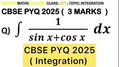 Q) If Integration ∫ 1/( sin x + cos x ) dx   #cbse2024 #CBSE2025  #cbse #integration #smartclass