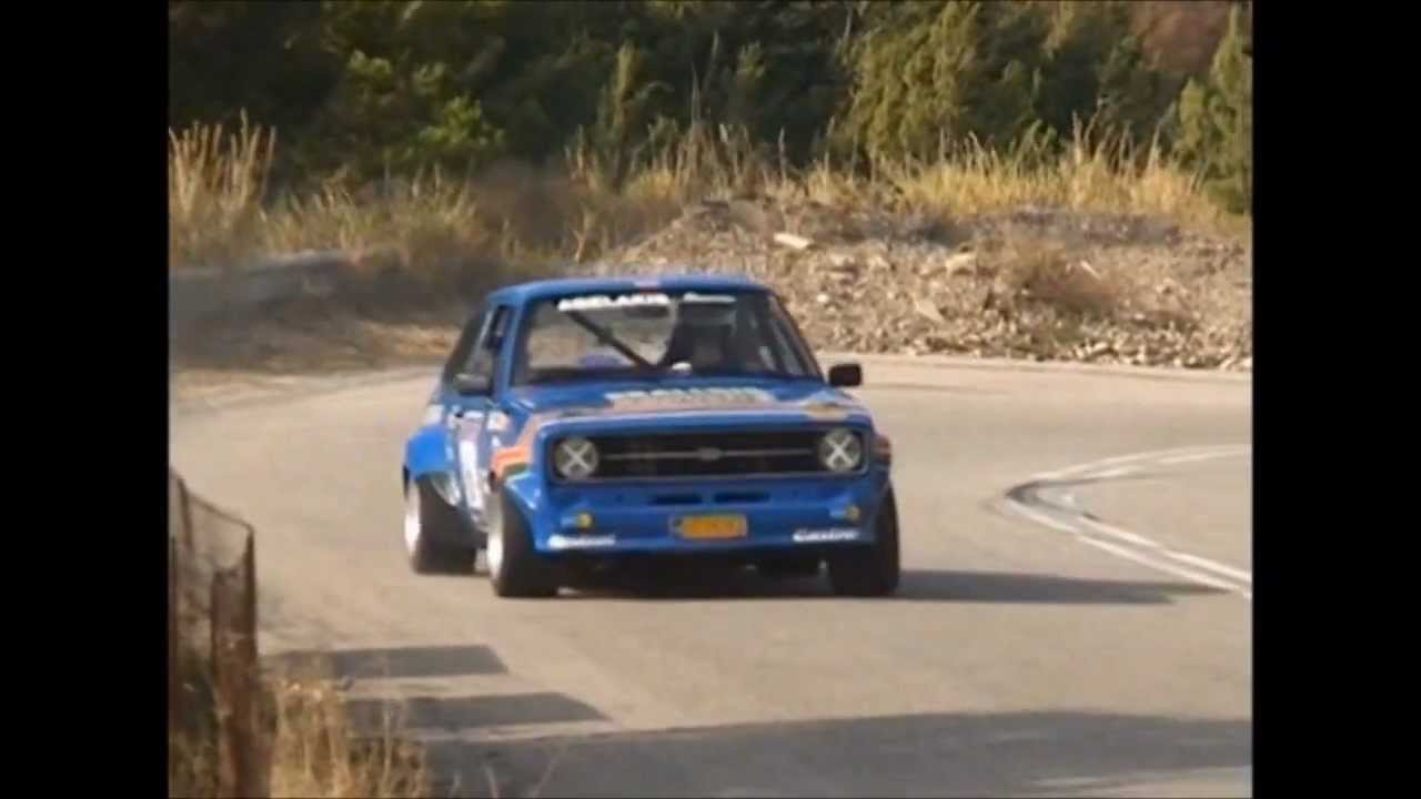 AMAZING HILLCLIMB  DRIVING LAMBROS AGELAKIS IN WILCOX POWERED ESCORT BDA.
