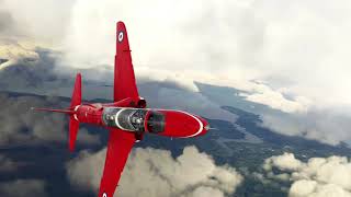 Just Flight Hawk T1 Red Arrow VFR flight from RAF Valley with ILS approach at RAF Shawbury MSFS 2020