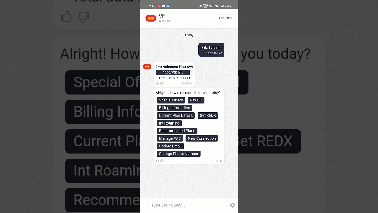 VI Postpaid 699 plan 2000GB. Proof of 150+ GB used.