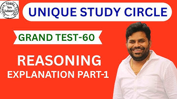 GRAND TEST-60 REASONING EXPLANATION PART-1