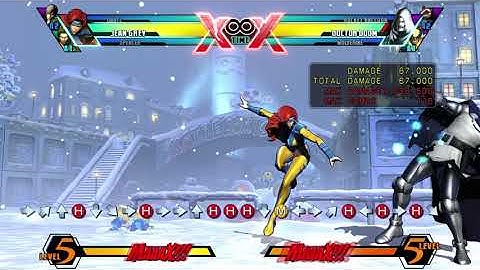 UMvC3 Jean Grey(Palette Swap) more combo routes/options