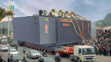 Choáng với những pha vận chuyển hàng máy biến áp quả khổ, quá tải.