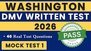 Washington DMV Permit Test 2026 | 40 Questions | Washington Written Test Practice | WA Questions