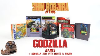 My Godzilla Video-game Collection + Godzilla 2014 *With Light & Sound Figure* | Review