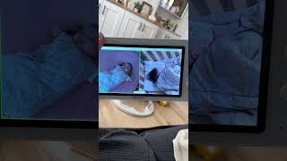 Split screen monitor calms my anxiety! #kids #kidsoftiktok #babies #babymonitor