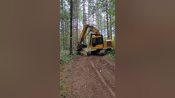 John Deere 490e Fabtek Processor. Finishing up the last load on the job this summer.