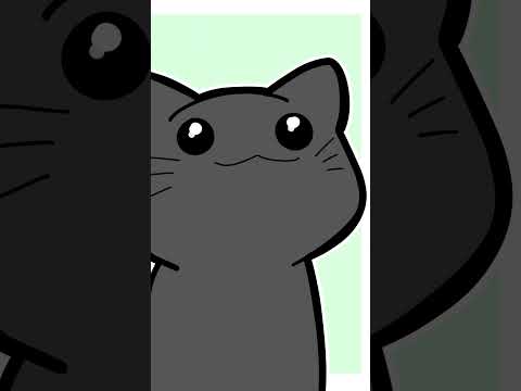 スプレーの猫と張り合う紡木こかげちゃん【手描き切り抜き/紡木こかげ/ぶいすぽっ！】