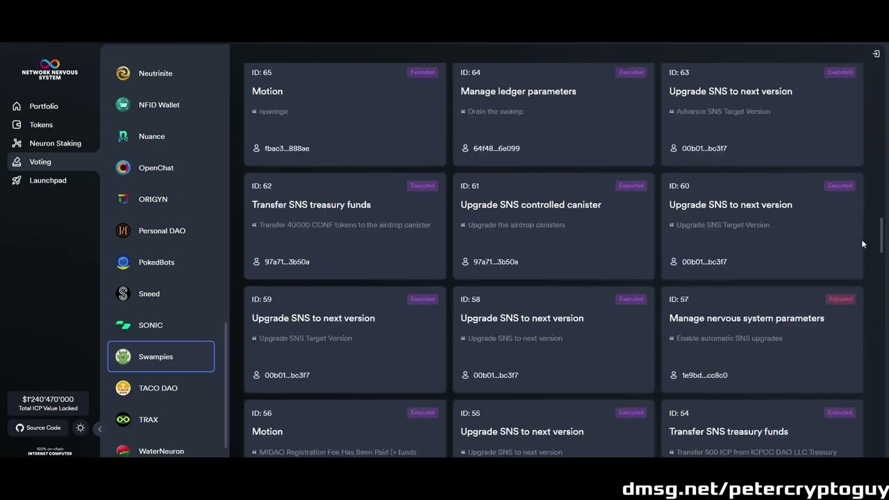 Adam Borovan is about to get SWAMP (ICPCC DAO)