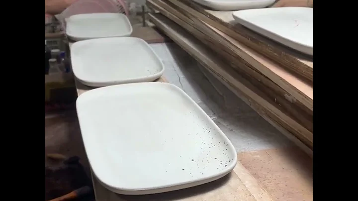 FENN Manufacturer Ceramic Plate Random Spray Glaze Process