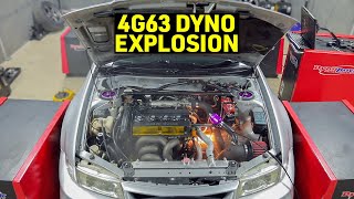 MASSIVE EVO 4G63 Headgasket Engine FAILURE! CRAZY DETONATION!