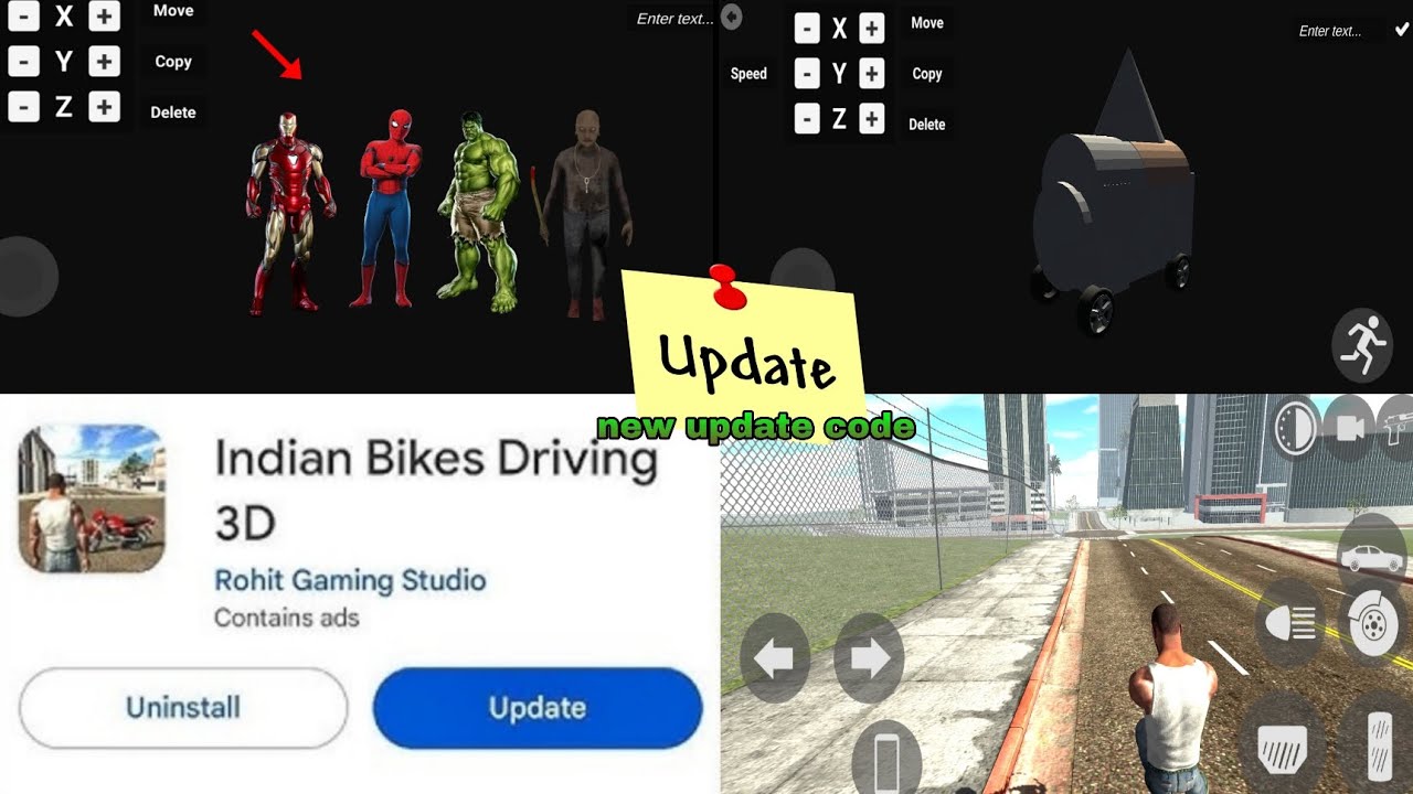 PLUGIN NEW UPDATE ALL CHEAT CODE? IN INDIAN BIKE DRIVING 3D NEW UPDATE ...
