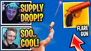 Streamers React to *NEW* &quot;FLARE GUN&quot; &amp; NEW SKIN STYLE For JONESY!