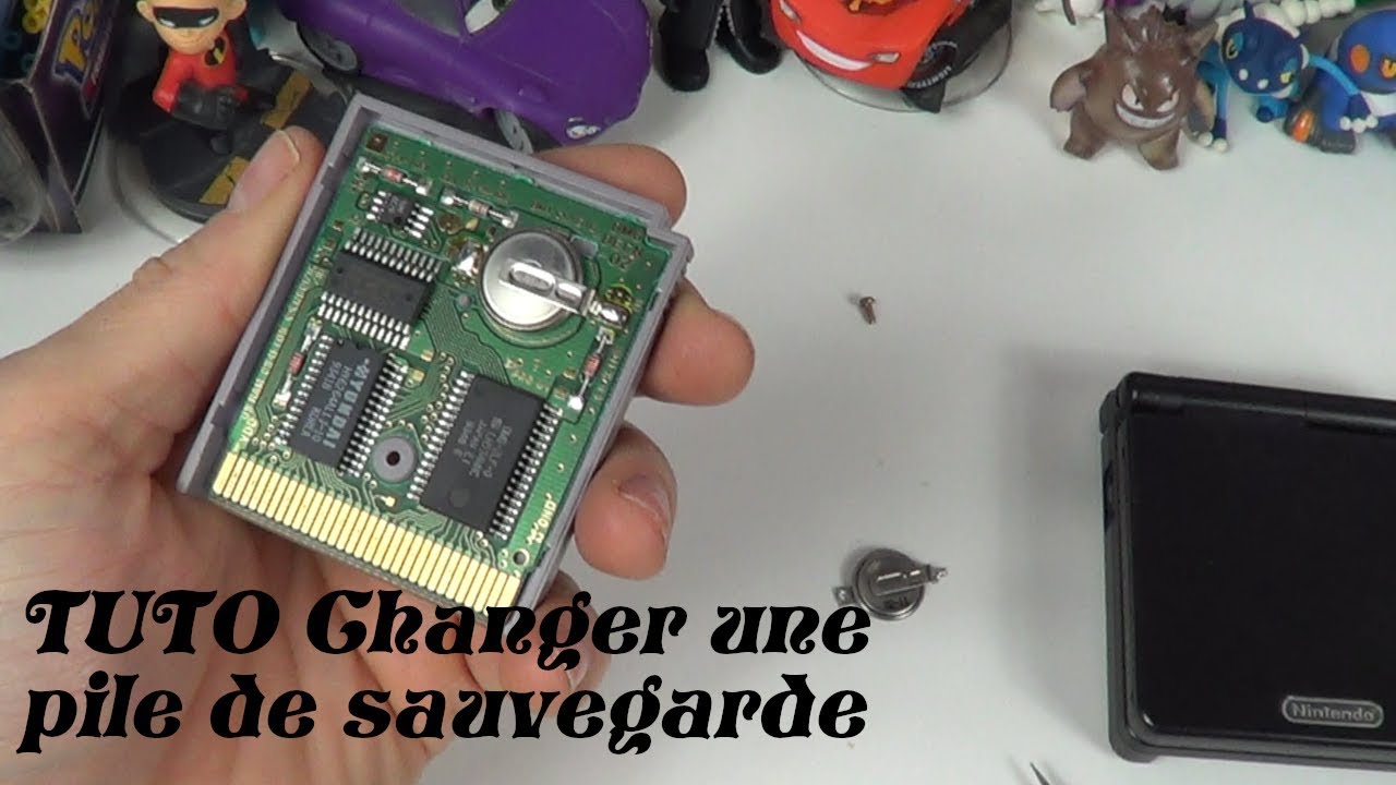 TUTO comment changer une pile de sauvegarde d'une cartouche de jeu vidéo game  boy, GBA, snes 