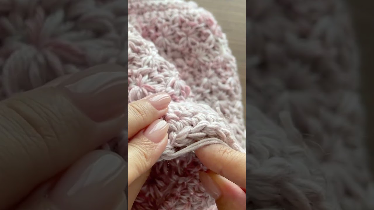 ピンク3色で花模様のバッグ。かぎ針編み - YouTube