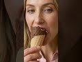 Eating Chocolate Hazelnut Ice Cream ConeASMR#ASMR #IceCreamASMR #ChocolateIceCream #FoodASMR #Crunch