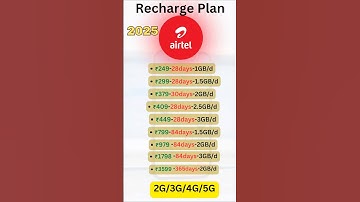 Airtel Recharge Plan 2025 #airtel #shorts