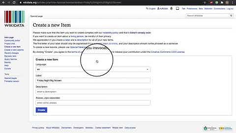 How to add a new item to Wikidata.