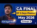 CA Final DT 5 days Planner | ABC Analysis | May 2026