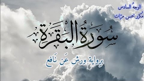 سورة البقرة | الوجه السادس مكرر خمس مرات | برواية ورش عن نافع | القارئ ياسين الجزائري