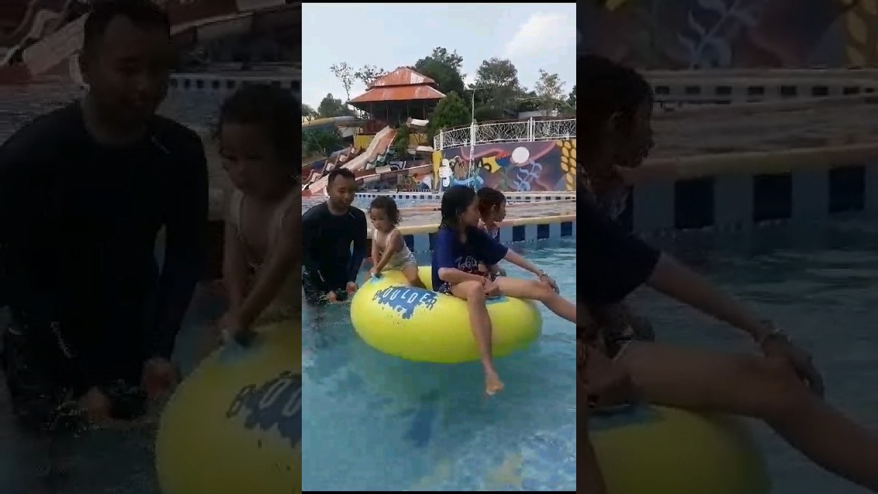 Naik ban dikolam arus parimas waterpark 