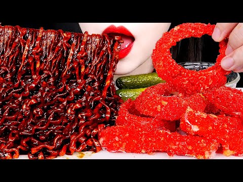 ASMR CHEETOS CHEESE STICKS, BLACK BEAN NOODLES 직접만든 치토스 튀김 치즈스틱, 진진짜라 먹방 EATING SOUNDS MUKBANG