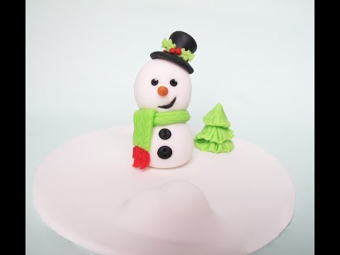Wie man ein Easy Snowman Stellen | Weihnachtskuchen \ Kuchen-Deckel
