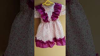 Frill Baby Frock  #4minutes_crafts #diy #babygirldress #babyfrockdesigns