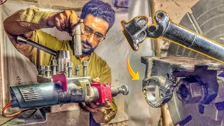 Craftsmen rebuilt drive shaft universal cross joint || Repair Truck cross joint of drive shaft screenshot 5