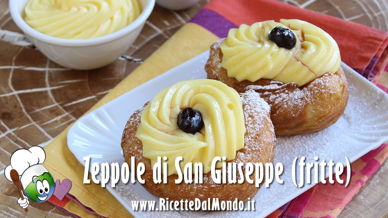 Zeppole Di San Giuseppe Fritte Ricettedalmondo It Youtube