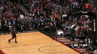Dwyane Wade Alley Oop To Lebron James Vs Portland Trailblazers Hd