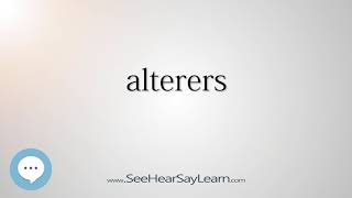 alterers (Every English Word Pronounced) 📕🔊🗣️😎✅