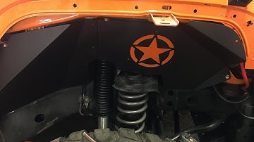 Install metal front fender liner Jeep Wrangler JK JKU