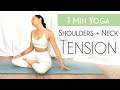 1 minute yoga shoulder  neck tension relief