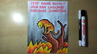 Poster hewan langka yang mudah digambar