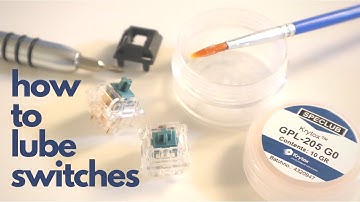 How to Lube MX-Style Keyboard Switches | keyboard mods ft. Krytox 205g0 and a Brush