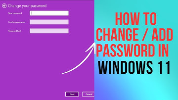 How to set password in windows 11.
