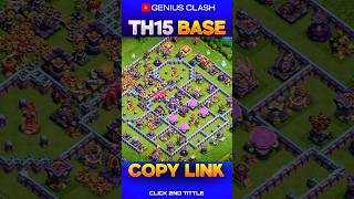 TH15 High Rank Base 😱 Trophy Push Defence | #shorts