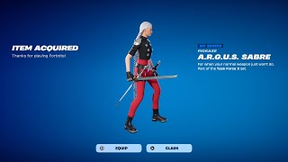 How To Get A.R.G.U.S Sabre Pickaxe NOW FREE In Fortnite! (FREE A.R.G.U.S Sabre Harvesting Tool)