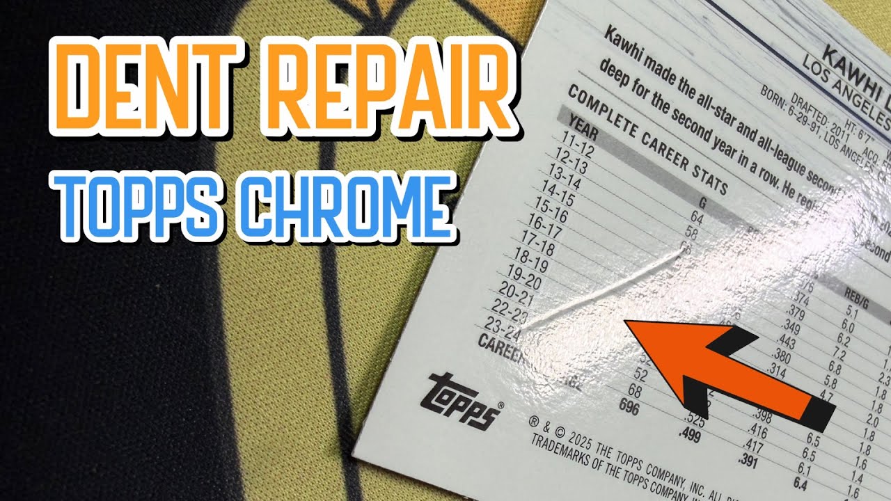 Урок по ремонту вмятин — Topps Chrome