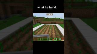 I call to my fuking bro to build iron farm for me | what he build #shorts #minecraft