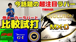 【エボリューションMX-D】ノりにノってるTIBHARの新作ラバーが最強すぎる動画【卓球　試打レビュー】
