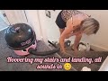 ASMR giving my stairs and landing a good scrap and hoover