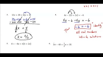 2.1 Solving Linear Equations and Inequalities - Honor