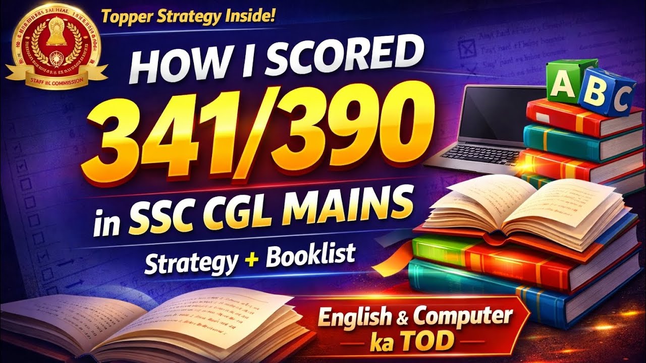 HOW I SCORED 341/390 IN SSC CGL Mains 2025|Strategy & Booklist|BONUS TIPS|#ssc 