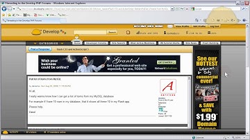 Flash PHP MySQL Tutorial: Data Feed Loop Result HTML Rendering