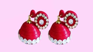 quilling paper jewelry | new design -quilling paper Earrings Making Tutorial